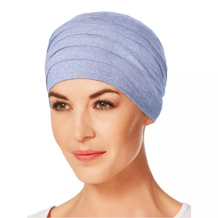 Turbante Yoga Soft Bamboo – Melange Celeste, Taglia Unica Donna, Traspirante E Comfortevole Per Sport E Quotidiano