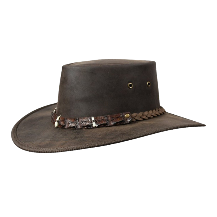 Barmah 1033SC Outback 3 Croc Teeth Crocodile Hat - Brown – The Hat Store