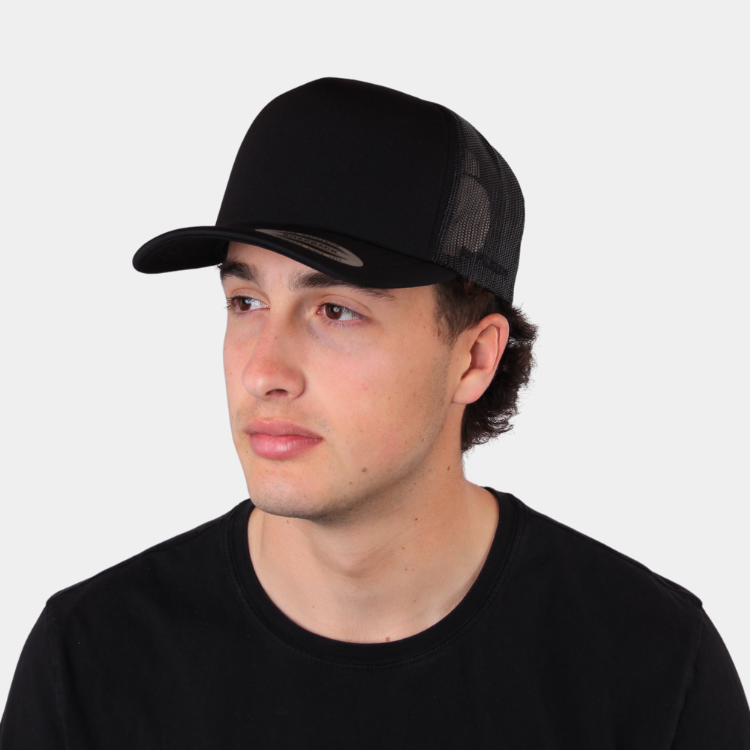 Flexfit Hi Crown Trucker Black – The Hat Store - Main Image