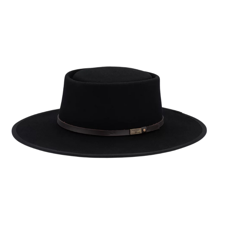 Flinders Jagger Wool Felt Gambler Black – The Hat Store