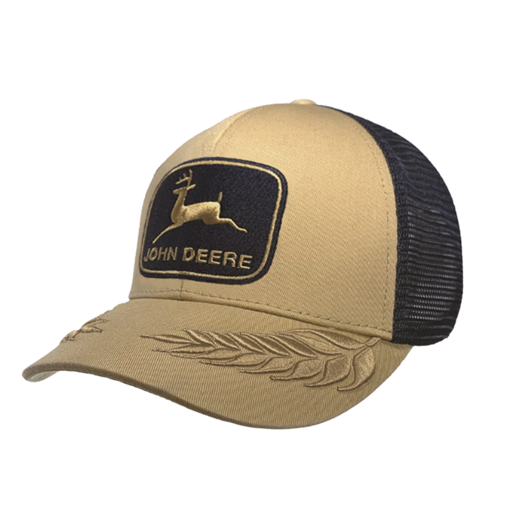 John Deere Twill Mesh Cap Wheat/Navy The Hat Store