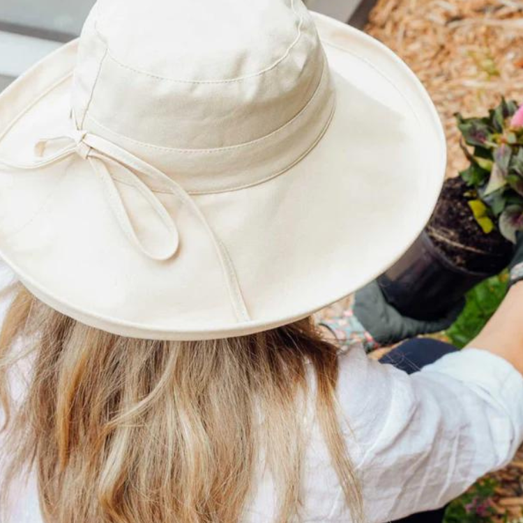 Cotton Womens Wide Brim Hat Sun Hat Womens 100% Cotton Reversible