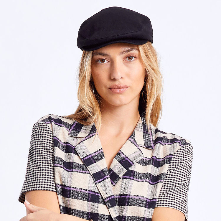 Brixton Hooligan Cap Black Herringbone – The Hat Store