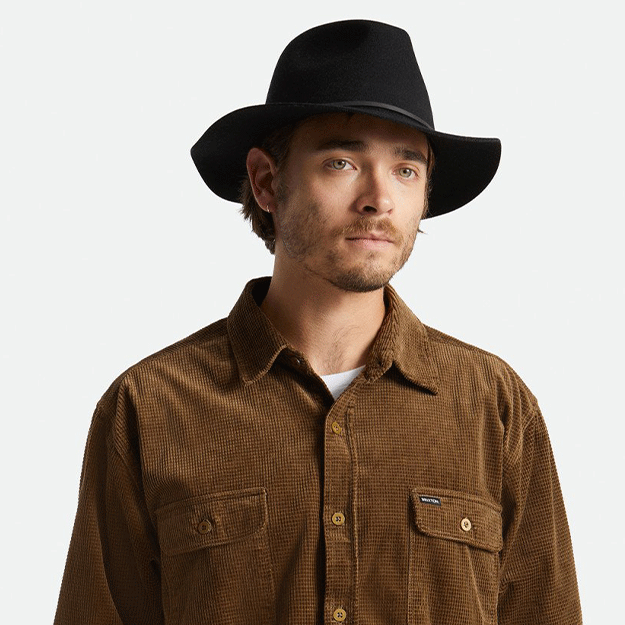 Brixton Wesley Fedora Black The Hat Store