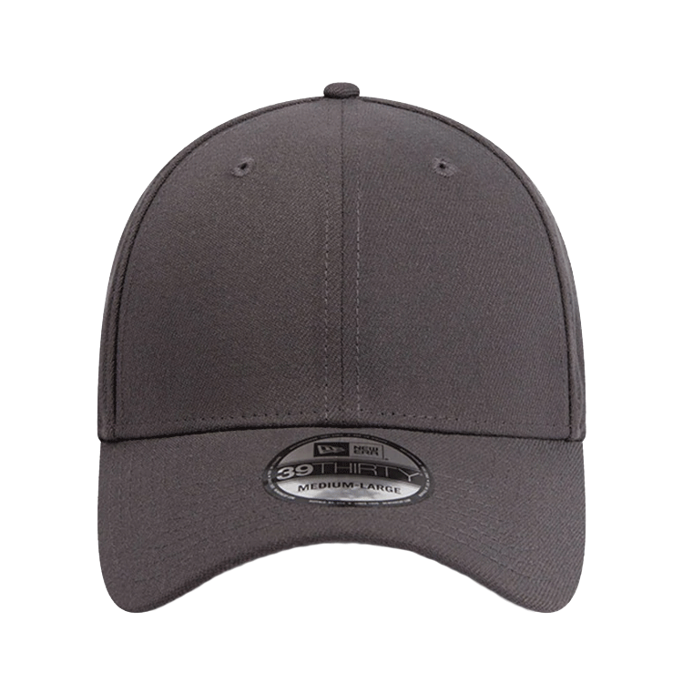 New Era Blank 39THIRTY Cap Graphite The Hat Store