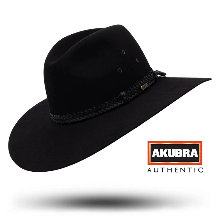 Akubra Riverina Hat Black The Hat Store