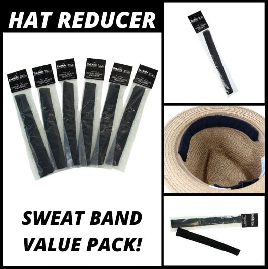 Hat Inserts Sweat Band Hat Reducer VALUE PACK (6) - Black – The Hat Store