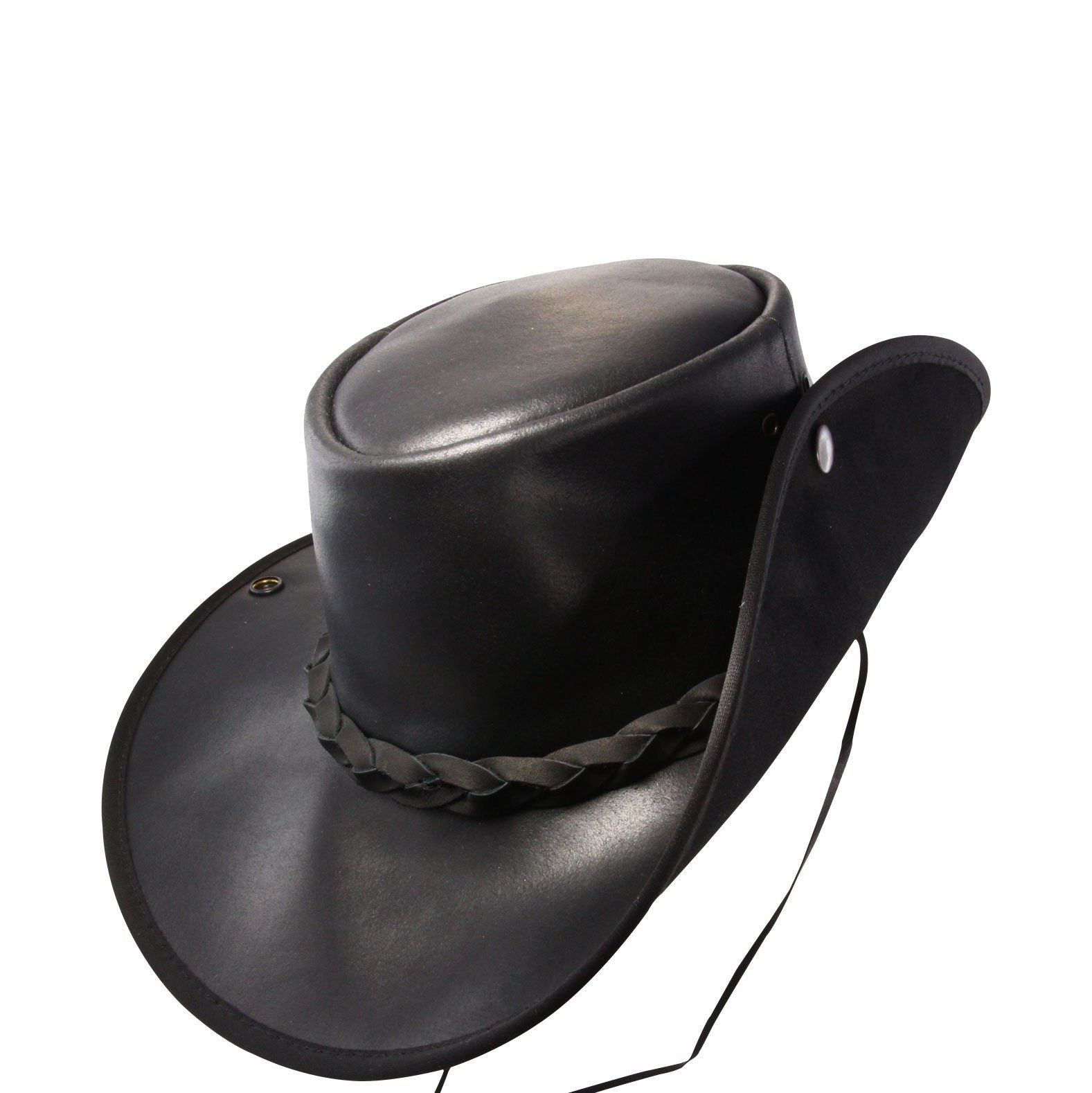Boundary Rider Hat Jacaru Hats Boundary Rider Leather Hat - Black – The Hat Store