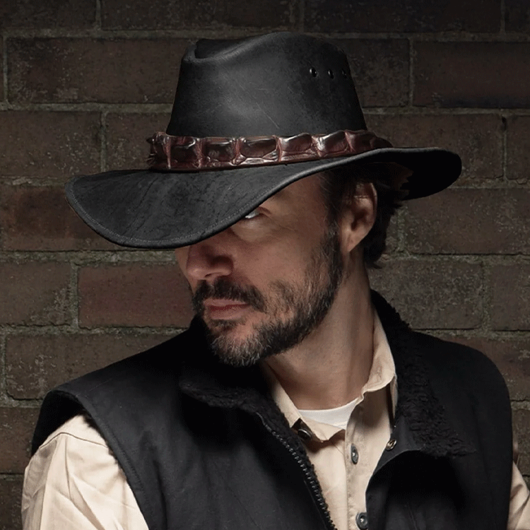 Wide Brim Mens Leather Hats Australia Kakadu Longreach