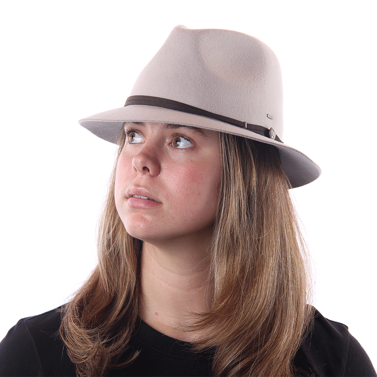 Grey floppy felt 2024 hat