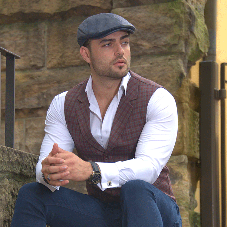 Stanton Cappuccio Leather Drivers Cap Navy The Hat Store